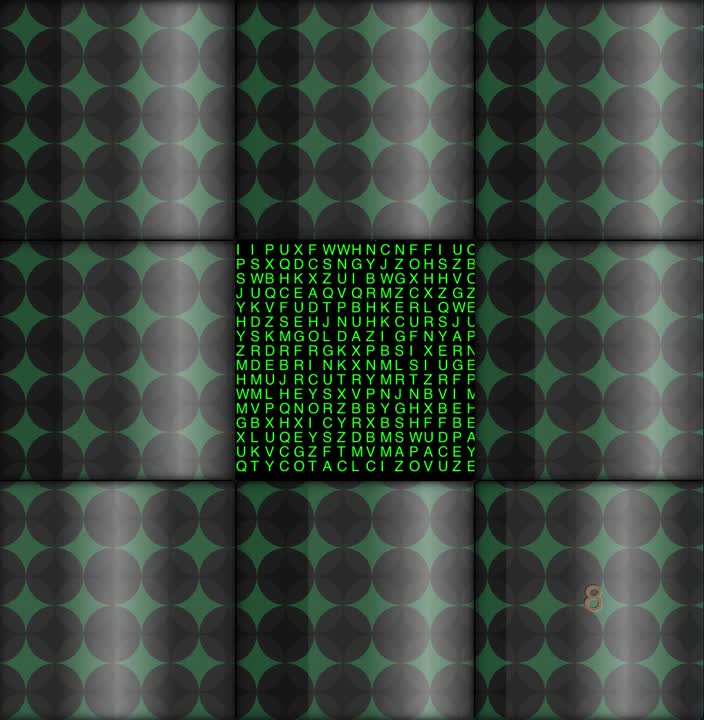 C++ Puzzles Concept Art - Solving 8 Tiles in The Matrix