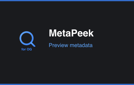 MetaPeek - Open Graph Viewer